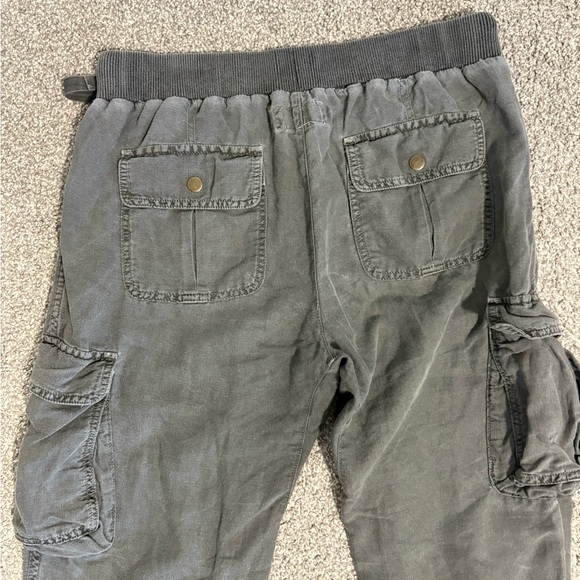 Aerie Washed Soft Denim Grey Cargo Joggers Trousers‎ Pants Women's Size Small 6 - Picture 5 of 6